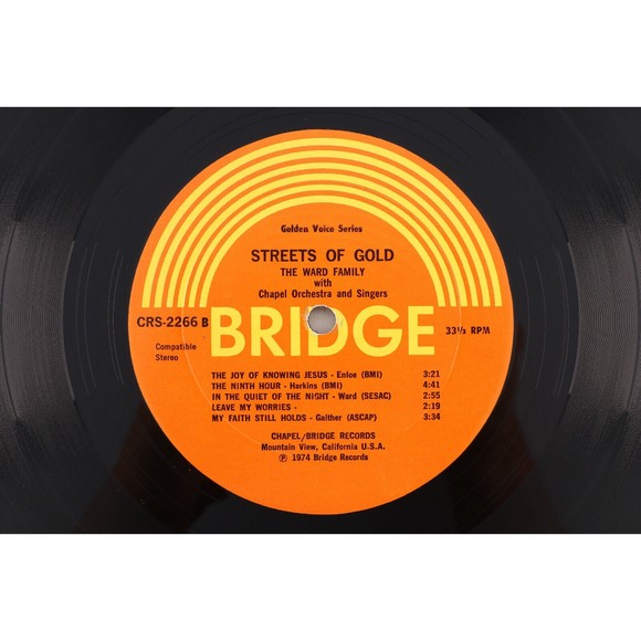 The Ward Family, The Streets of Gold, 1974 Bridge Records Stereo LP Vinyl Record - Picture 8 of 11